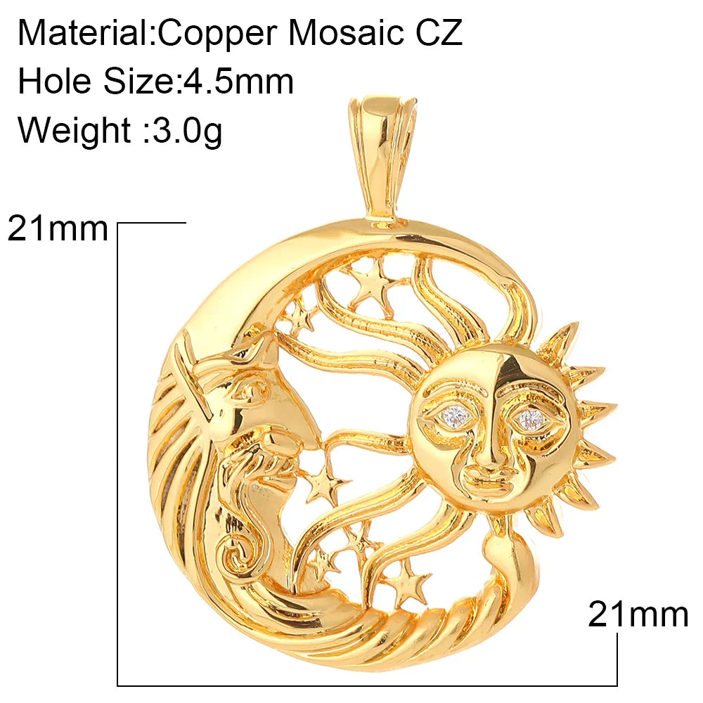 Gold Color Heart, Eye & Star Charms for Jewelry Making – DIY Angel Evil Eye Pendants for Earrings & Necklaces
