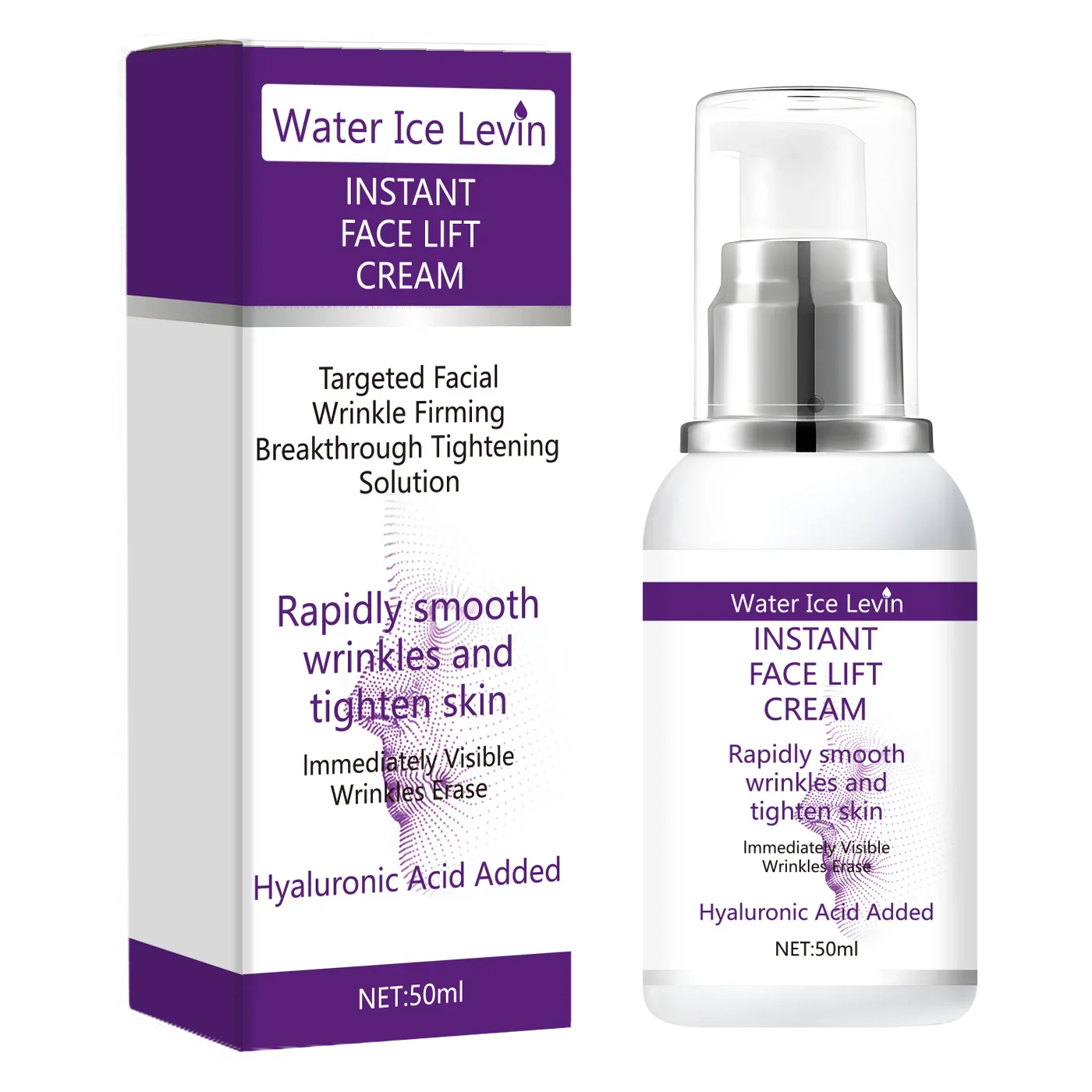 Hyaluronic Acid Instant Face Lift Cream – Anti Wrinkle Firming Skin Tightening Moisturizer for Youthful Glow