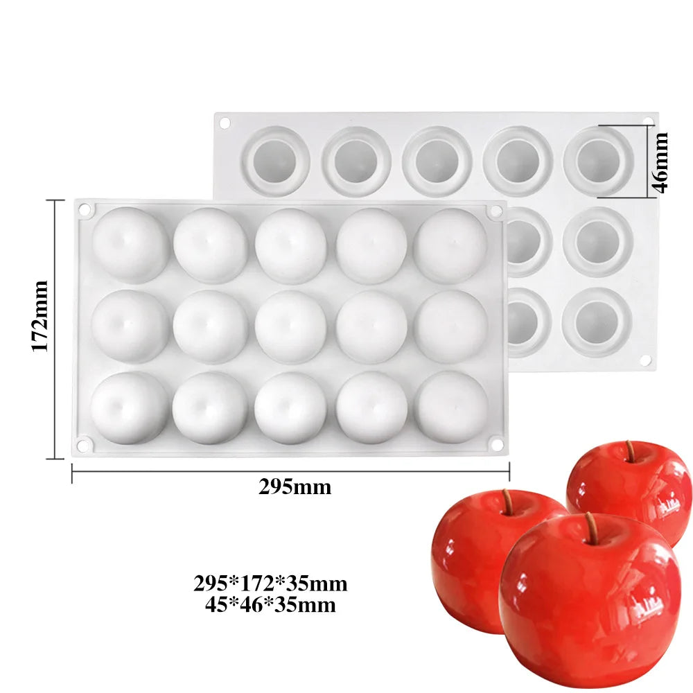 Fruit Series Silicone Cake Mold — Pineapple, Pear, Peach, Mango, Orange & Strawberry for French Dessert & Mousse Baking