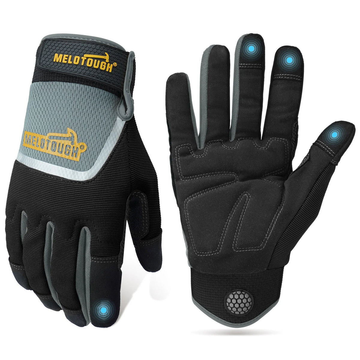 Heavy-Duty Work Gloves - Breathable Touchscreen Mechanic, Gardening & Warehouse Gloves for Men & Women