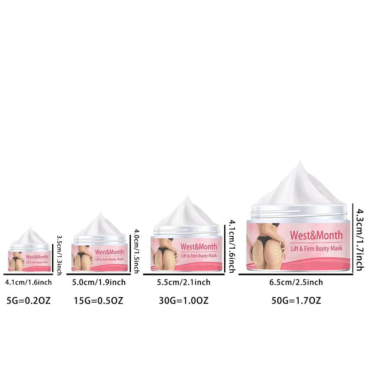 Hip Lift Massage Cream – Skin Regeneration & Elasticity Booster, Firming & Plumping Body Care for Smoother, Fuller Curves