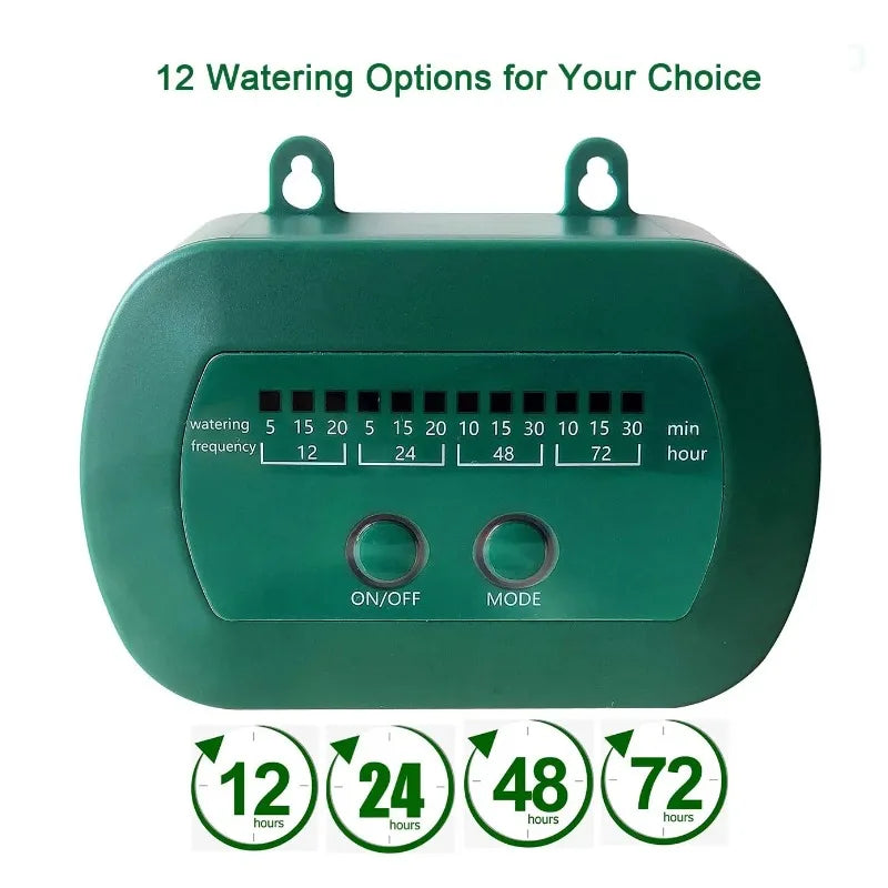 Solar Intelligent Irrigation Kit 6V 2W – Built-in 1800mAh Battery Automatic Timed Watering System for Potted Plants DIY Garden Care