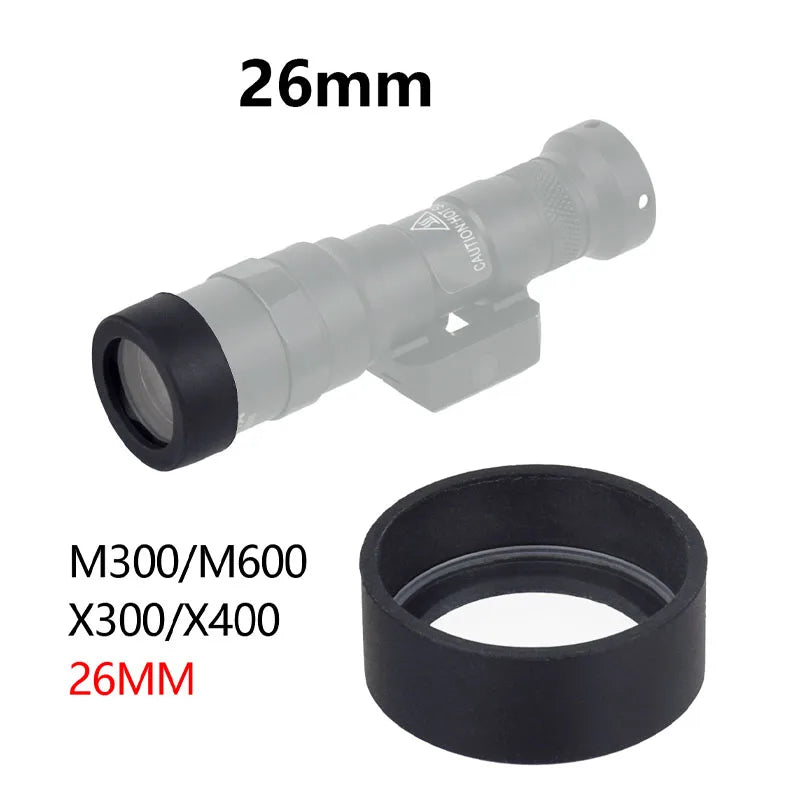 Tactical Weapon Light Protector for M300, M600, X300 & X300V – LED Flashlight AD Lens Guard (26–38MM)