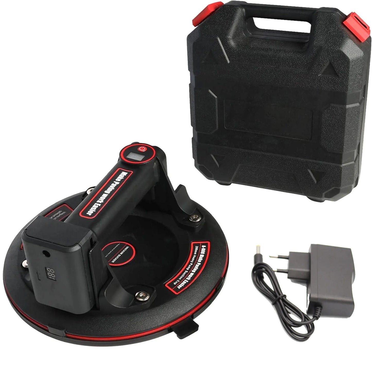 8-Inch Electric Vacuum Suction Cup Lifter — 200kg Heavy-Duty Rechargeable Lifting Tool for Granite, Tile & Glass