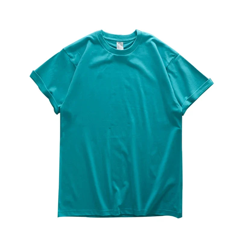 Dukeen Heavyweight Cotton T-Shirt - 280gsm Oversized Short Sleeve Casual Tee for Men Summer Streetwear