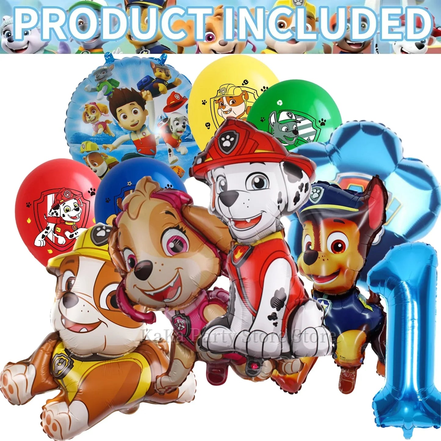 PAW Patrol Birthday Party Supplies Set – Tablecloth, Plates, Cups & Balloons Kids Party Decor for Birthday, Baby Shower & Favors