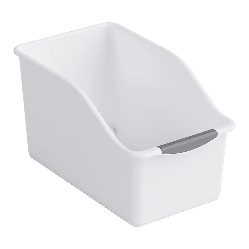 Curved Plastic Storage Bins Set - Multipurpose Home Organizer Boxes for Household Essentials