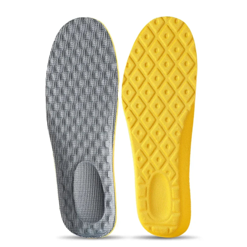 4PCS Soft Latex Memory Foam Insoles – Breathable Orthopedic Shoe Inserts for Men & Women Sports Running Foot Support Cushion Pads