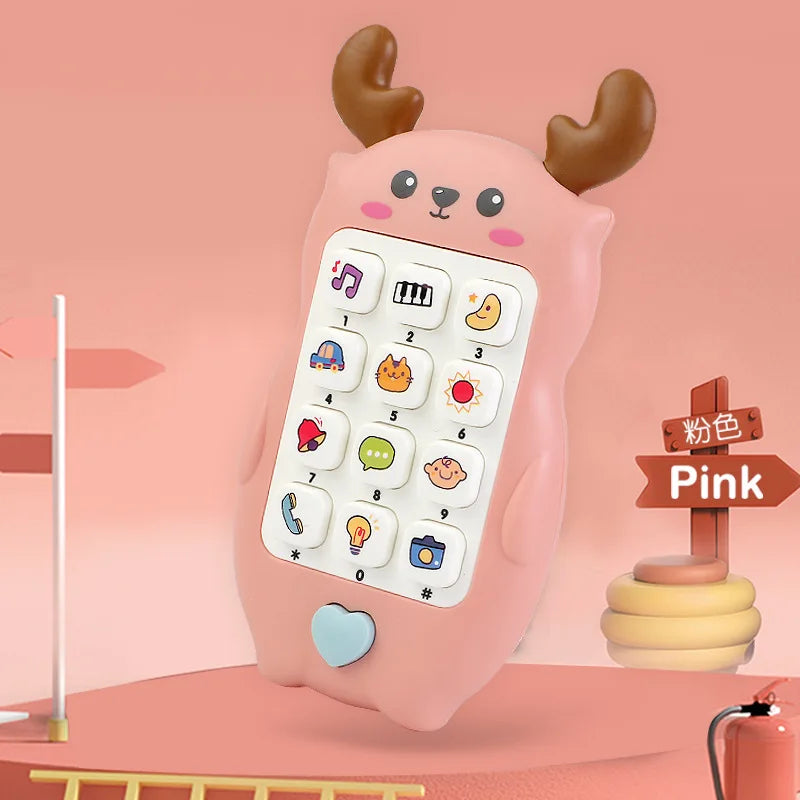 Baby Musical Phone Toy - Sound Telephone with Teether for Infants & Early Learning