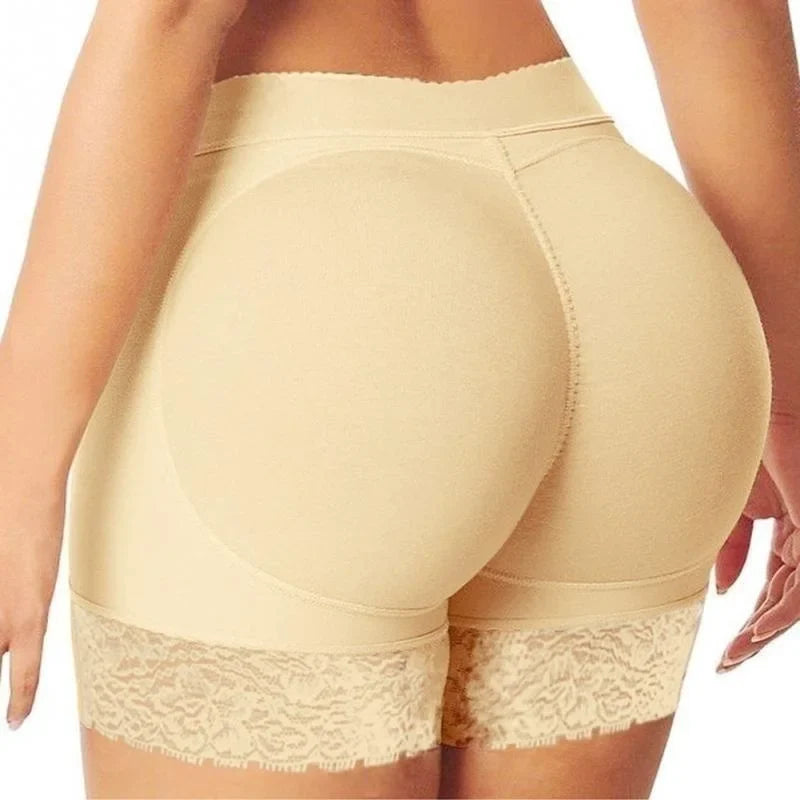 Women’s Padded Seamless Underwear – Fake Buttock Body Shaper Panties, High Waist Hip Enhancer & Tummy Control Shorts