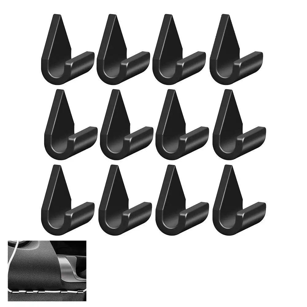 Universal Car Cable Holder - Strong Adhesive Wire Clip Organizer for USB Charger & Data Cable Management