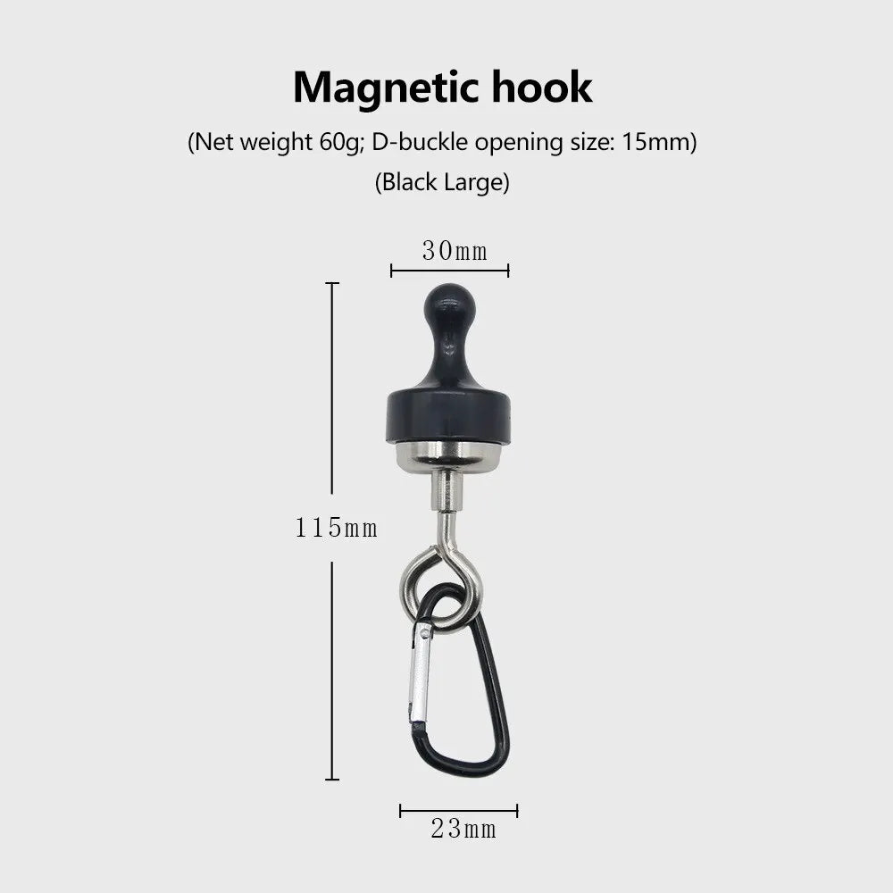 Strong Magnetic Carabiner Keychain | D-Type Lock Buckle for Camping, Tent Hanging, Outdoor Activities