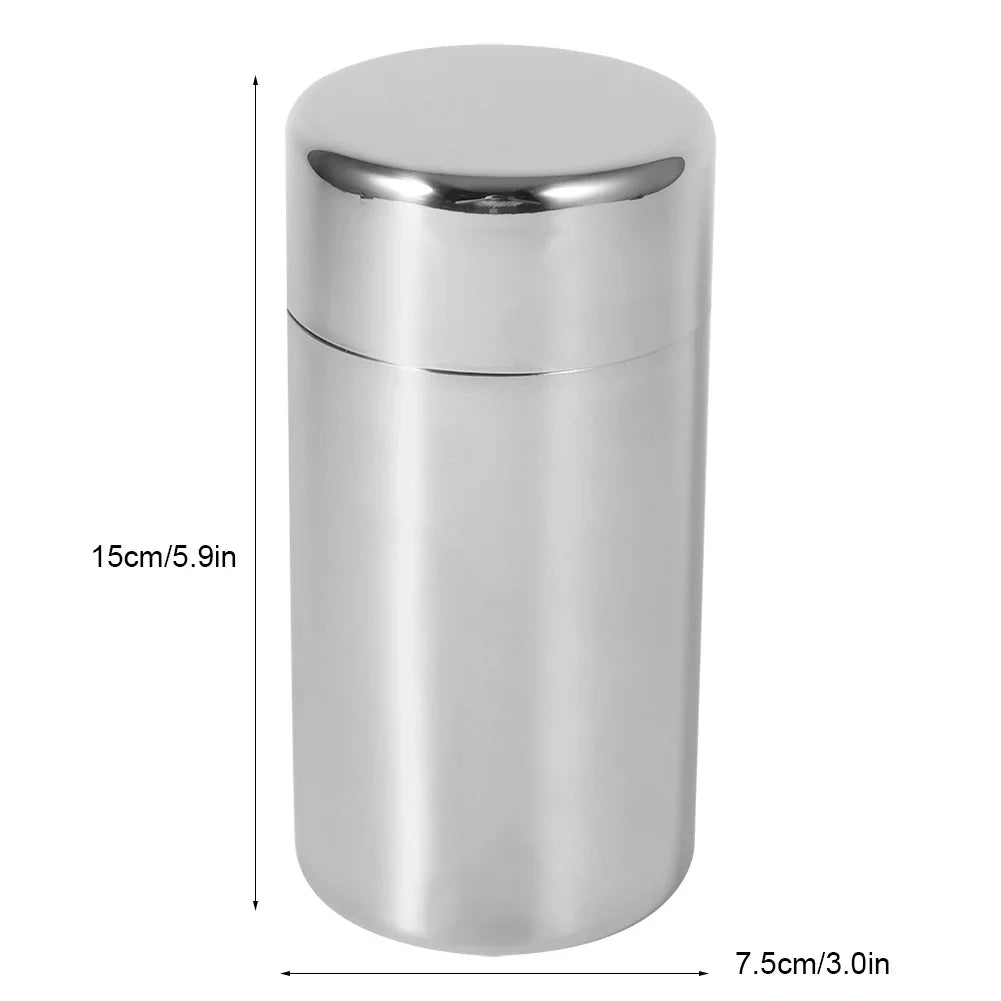 Stainless Steel Tea Leaf Canisters — Kitchen Storage Containers for Tea, Coffee & Sugar