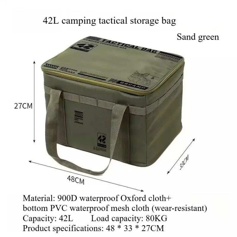 42L Large Outdoor Camping & Picnic Storage Box – Tactical Gear, Cookware & Equipment Organizer
