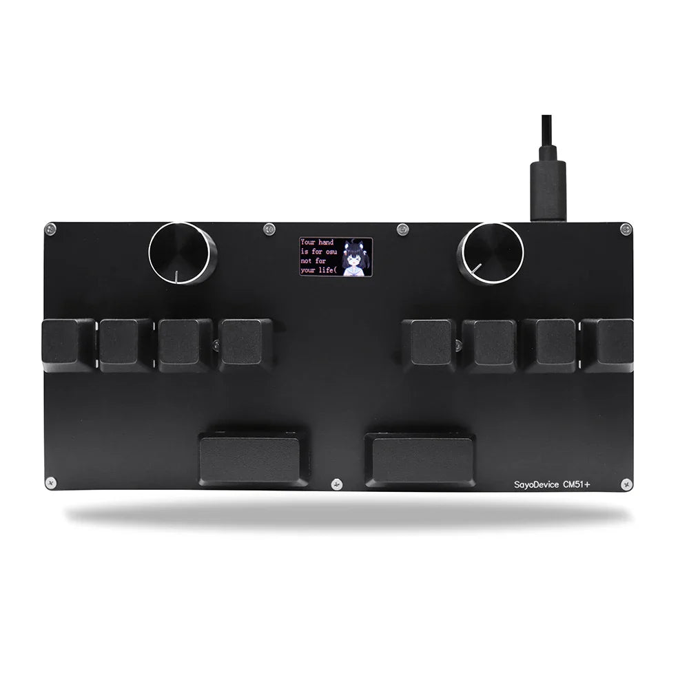 CM51 SayoDevice OSU DJ MAX Keyboard - Magnetic Outemu/Gateron Switches with Knob, Screen, & Shortcut Features