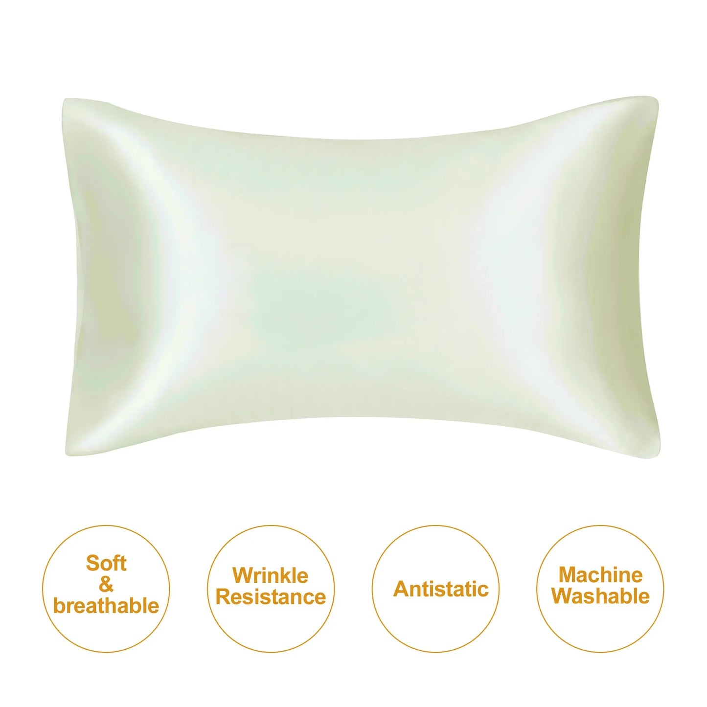 JuwenSilk Mulberry Silk Pillowcase – Silky Satin Natural Silk Pillowcase for Standard & Queen Size Beds