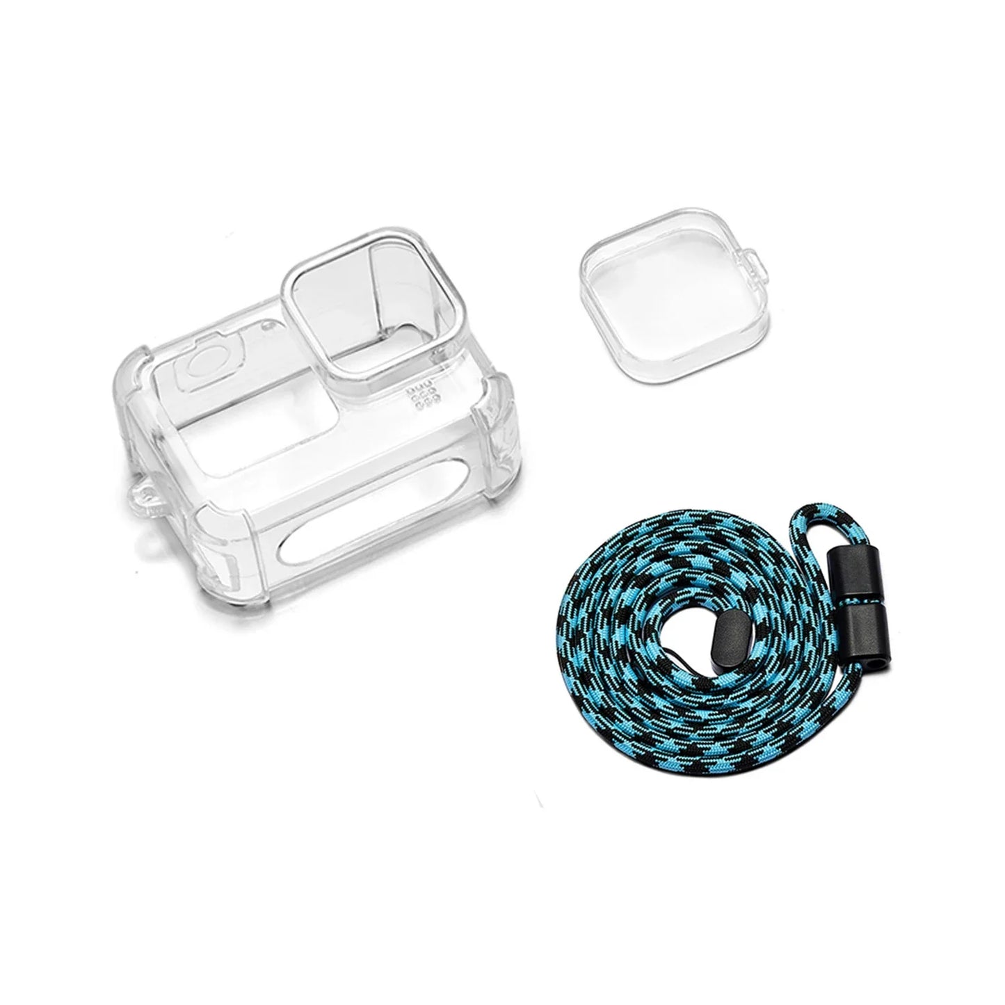 Protective White TPU Housing Case with Lens Cap Strap for GoPro Hero 9 10 11 12 13 Black Accessories