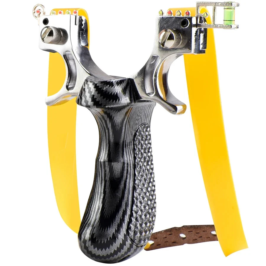 High-Quality Metal Slingshot – Anti-Slip Handle Precision Aiming Catapult for Outdoor Hunting, Shooting & Target Practice Kit