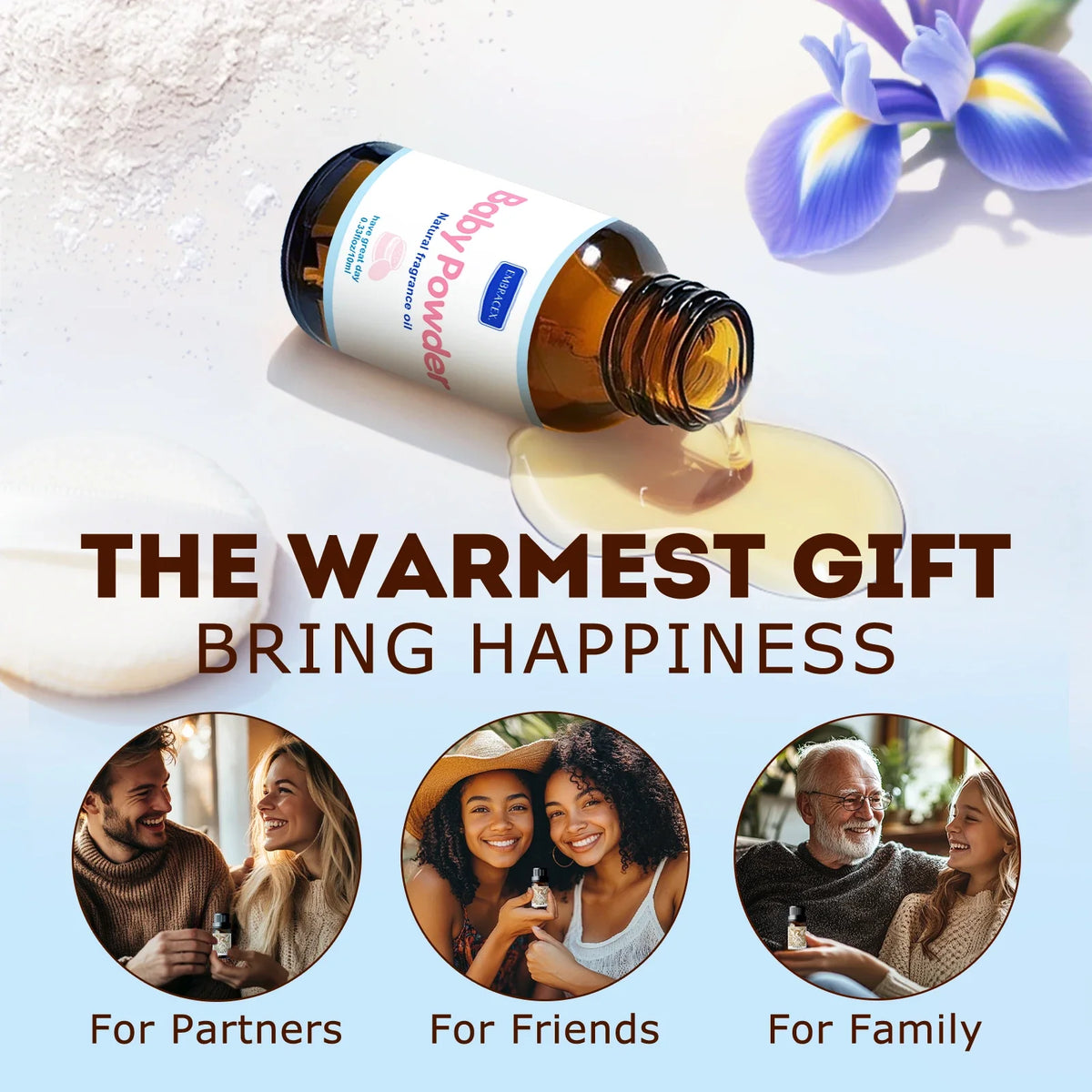 Baby Powder Fragrance Oil - 10ml Long-Lasting Warm & Sweet Scent Oil