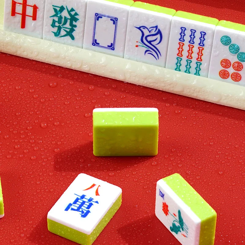 144-Piece Mahjong Set - Portable Travel Table Game for Gatherings & Holiday Gifts