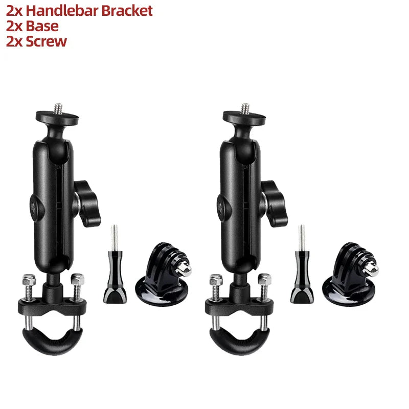Motorcycle Handlebar & Mirror Mount – GoPro 13/12/11/10/9, Insta360, SJCAM & DJI Osmo Action Camera Bicycle & Bike Bracket Accessories Holder
