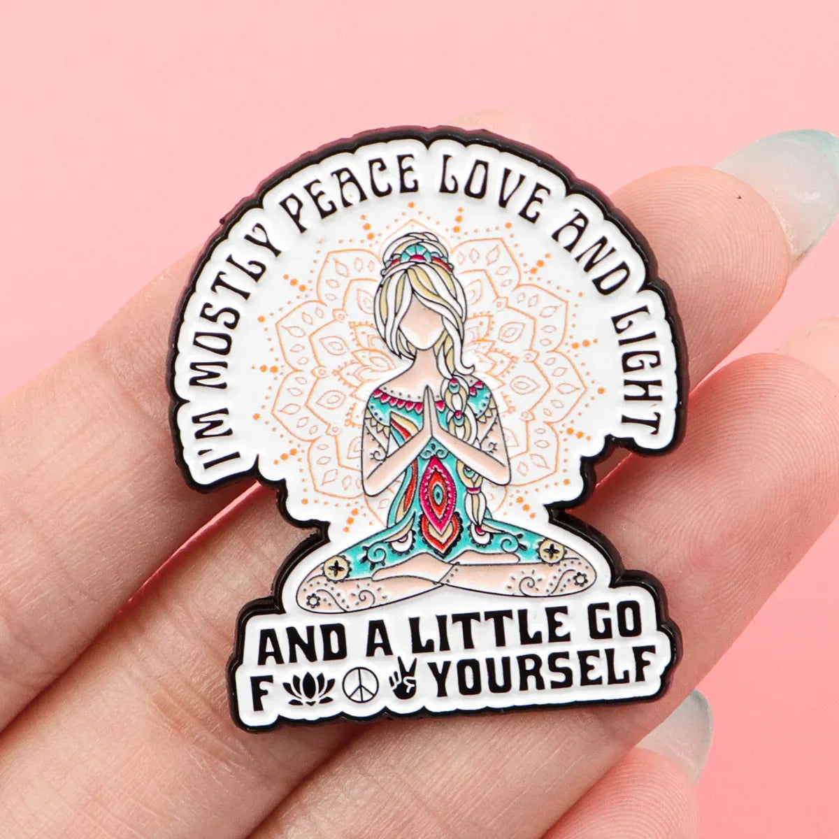 Funny Yoga Enamel Pin – Humorous Quote Lapel Brooch for Women, Backpack & Costume Accessories, Jewelry Gift