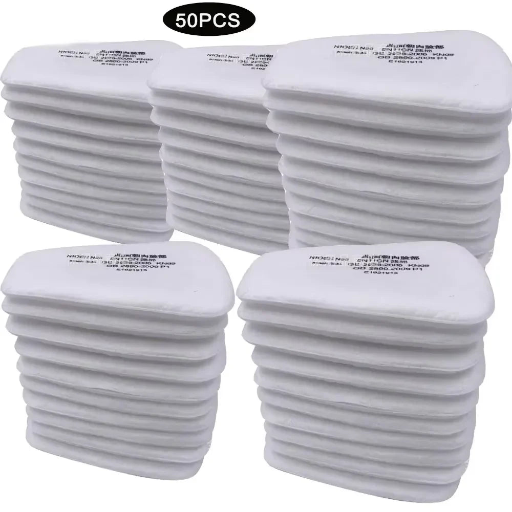3M Gas Mask Respirator Filters – 6001, 6002, 6004, 6200, 6800, 7502 with 5N11 Cotton & 501 Dust Protection
