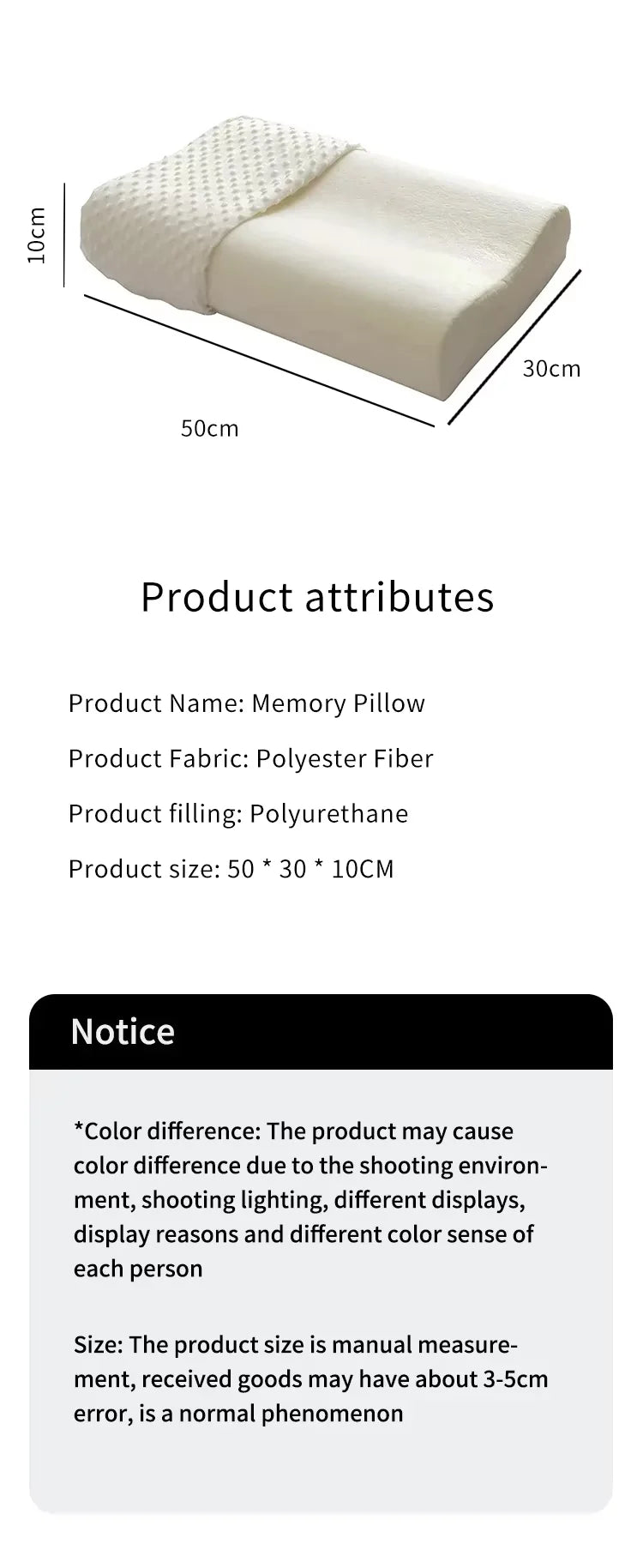 Adjustable Memory Foam Pillow – Orthopedic Contour Side Sleeper for Neck & Shoulder Pain Relief