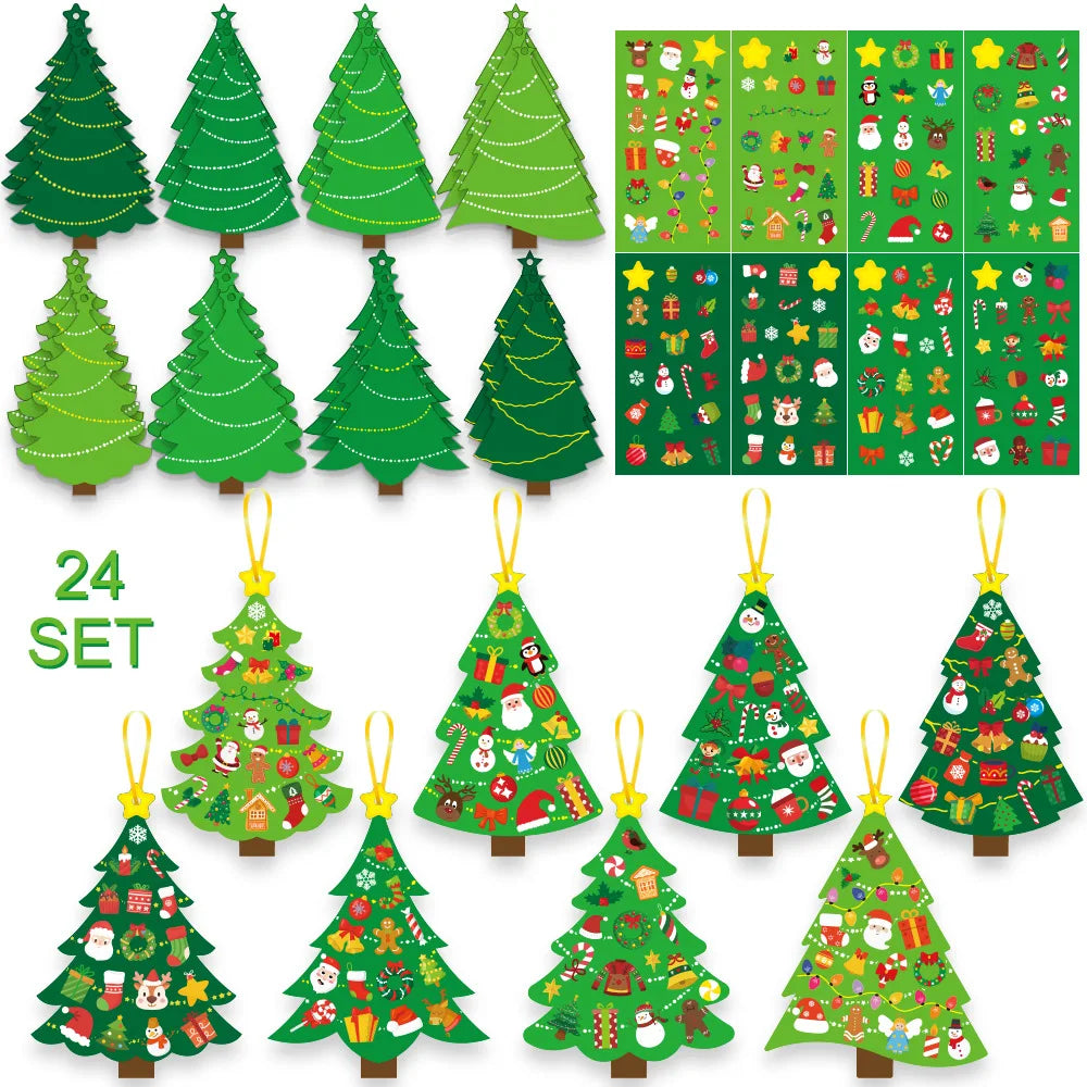 Kids DIY Christmas Tree Decor Kit – 2025 Christmas Ornaments & 2026 New Year Holiday Gifts