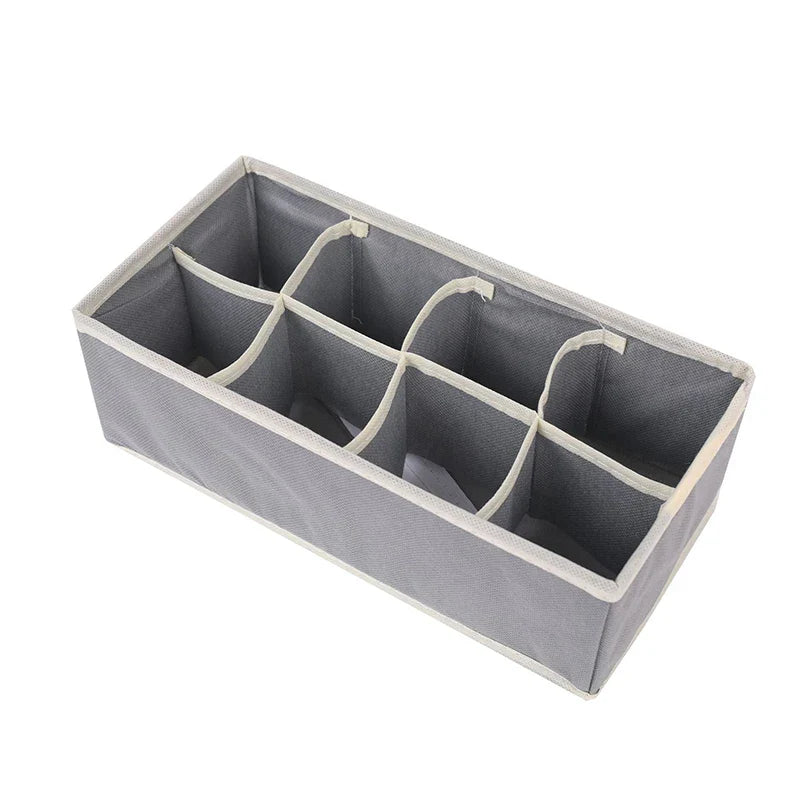 Foldable Underwear & Sock Organizer Box – Wardrobe Drawer Storage Divider for Bras, Pants, Scarves & Ties Closet Organizer