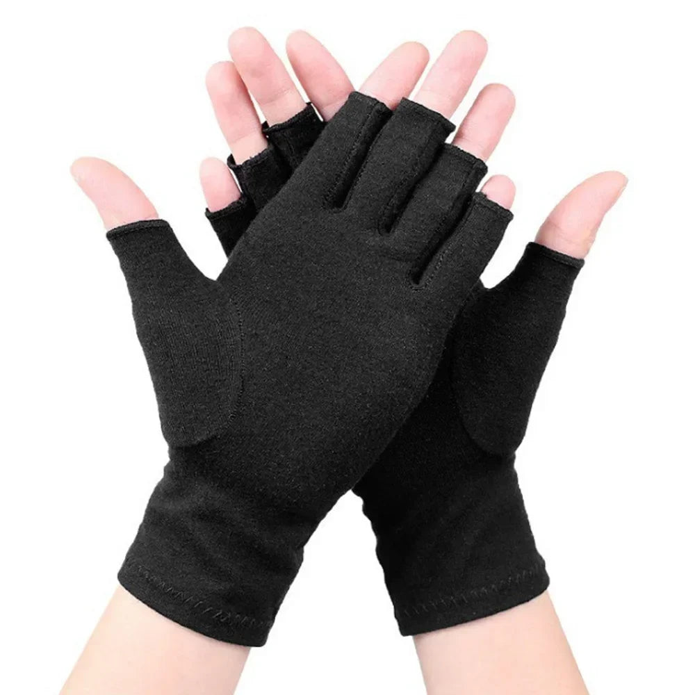 Compression Arthritis Gloves - Half Finger Wrist Support for Joint Pain Relief