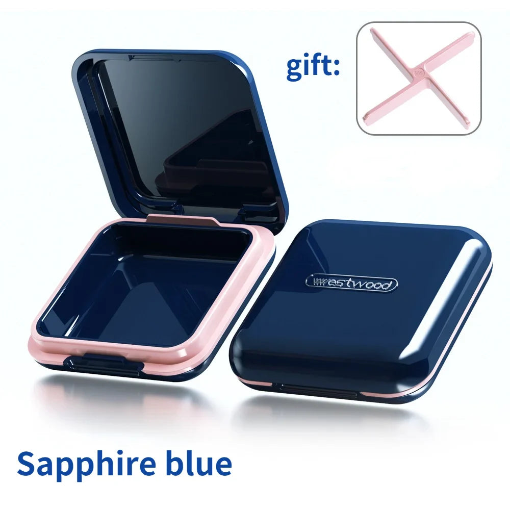 Orthodontic Retainer Storage Box – Portable Teeth Denture Cleaner & Soaking Case for Braces