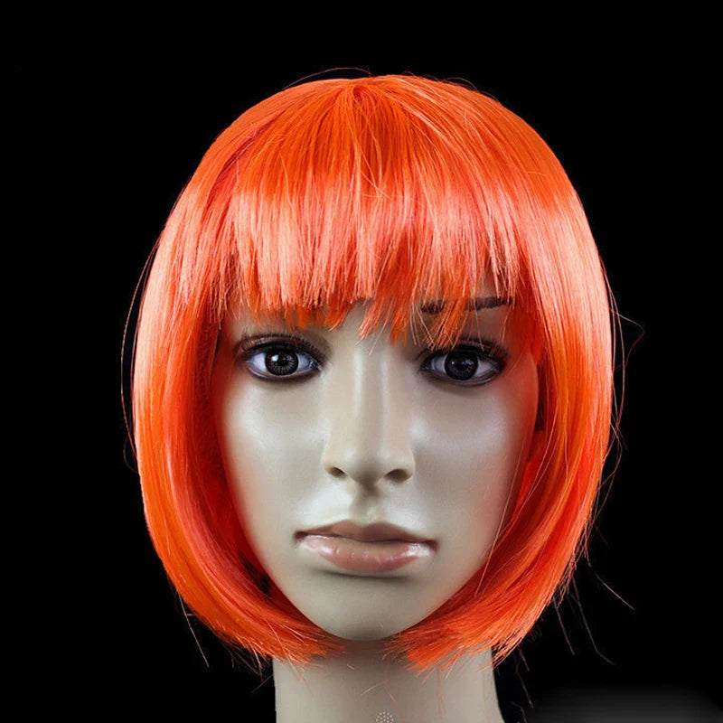 Pretty Short Bob Wig for Women – Natural Fashion Synthetic Wig for Halloween, Cosplay, Anime, and Daily Party Wear