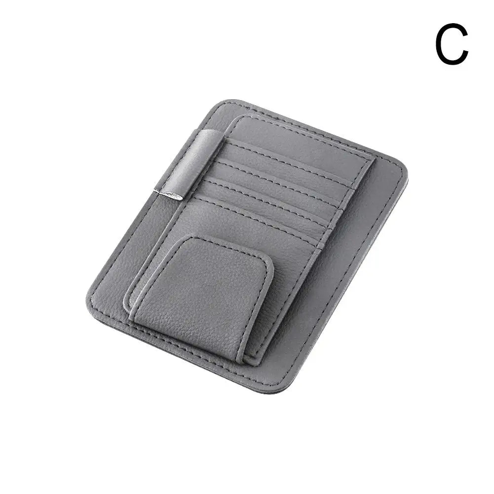 Car Sun Visor Organizer – Multi-Pocket Sunglasses & Business Card Holder, Auto Interior Accessory