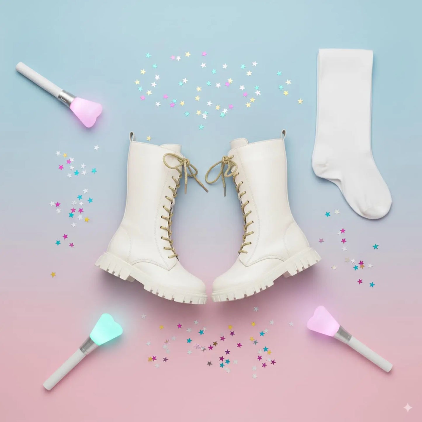 Anti-Slip Punk Gothic Winter Boots for Teen Girls – Mid-Calf Faux Leather Ankle Combat Boots with Side Zipper