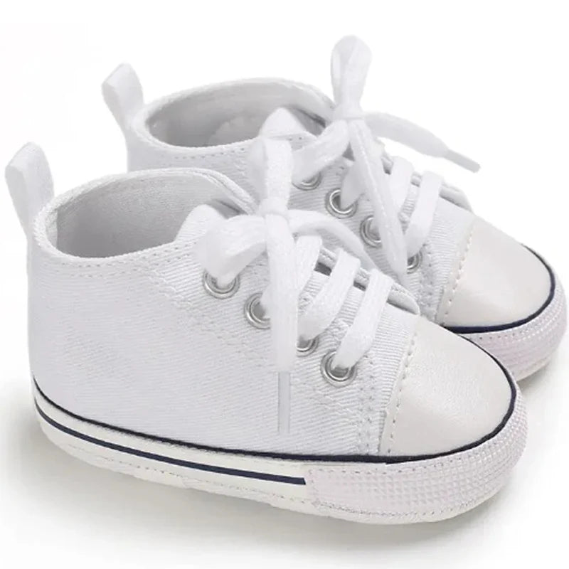 New Baby Shoes for Boys & Girls – Classic Canvas Casual Sneakers, Soft Sole Non-Slip Toddler Walkers D2486