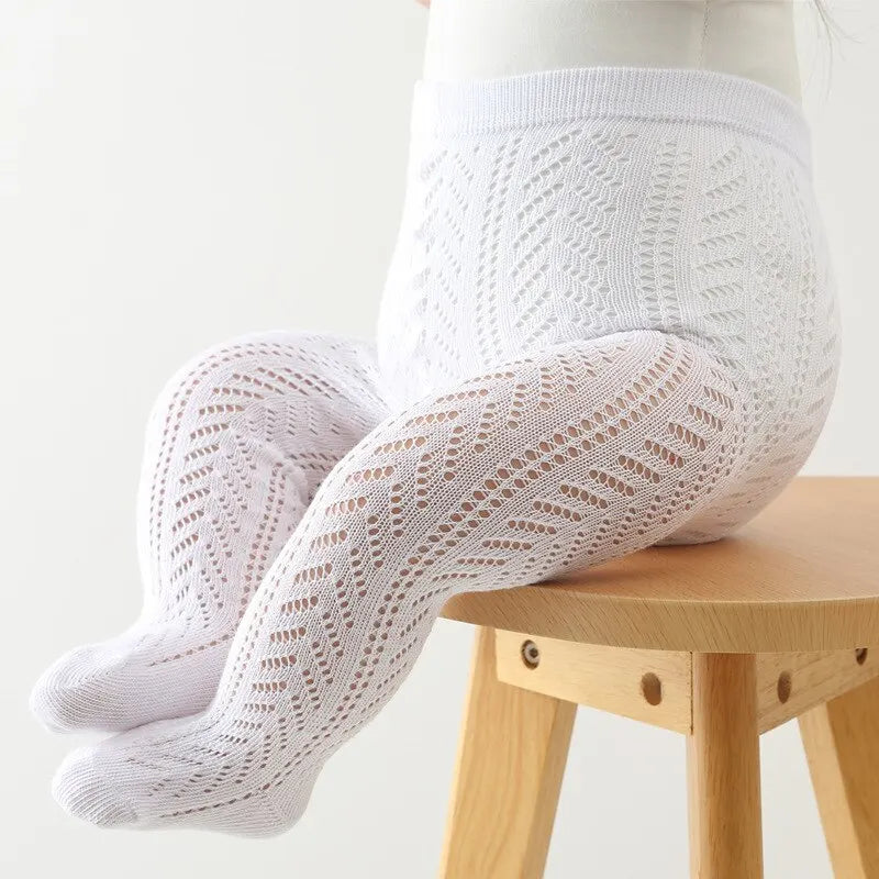 Baby Girls Hollow Out Mesh Tights - Summer Fishnet Stockings, Thin Spain Style Toddler Pantyhose