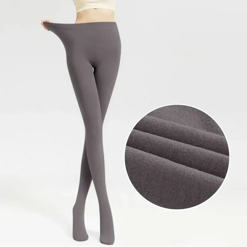 Women's Thermal Winter Tights – Fleece-Lined Sheer Velvet Pantyhose, Thick Warm Leggings with Plush Inner Layer
