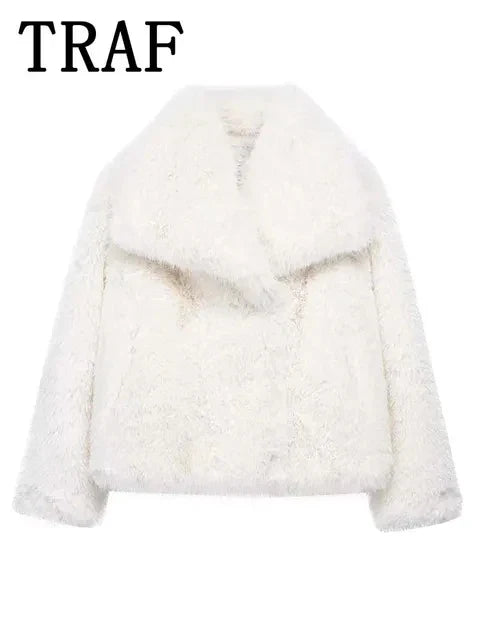 TRAF Sequin Woven Jacket for Women – Loose Fit, Stand Collar, Long Sleeve, Chic Autumn & Winter Outerwear 2023