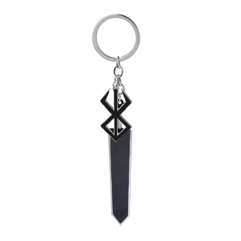 Berserk Dragonslayer Sword Keychain – Anime Game Key Ring Backpack Bag Pendant Jewelry for Men Fans Gift Accessories