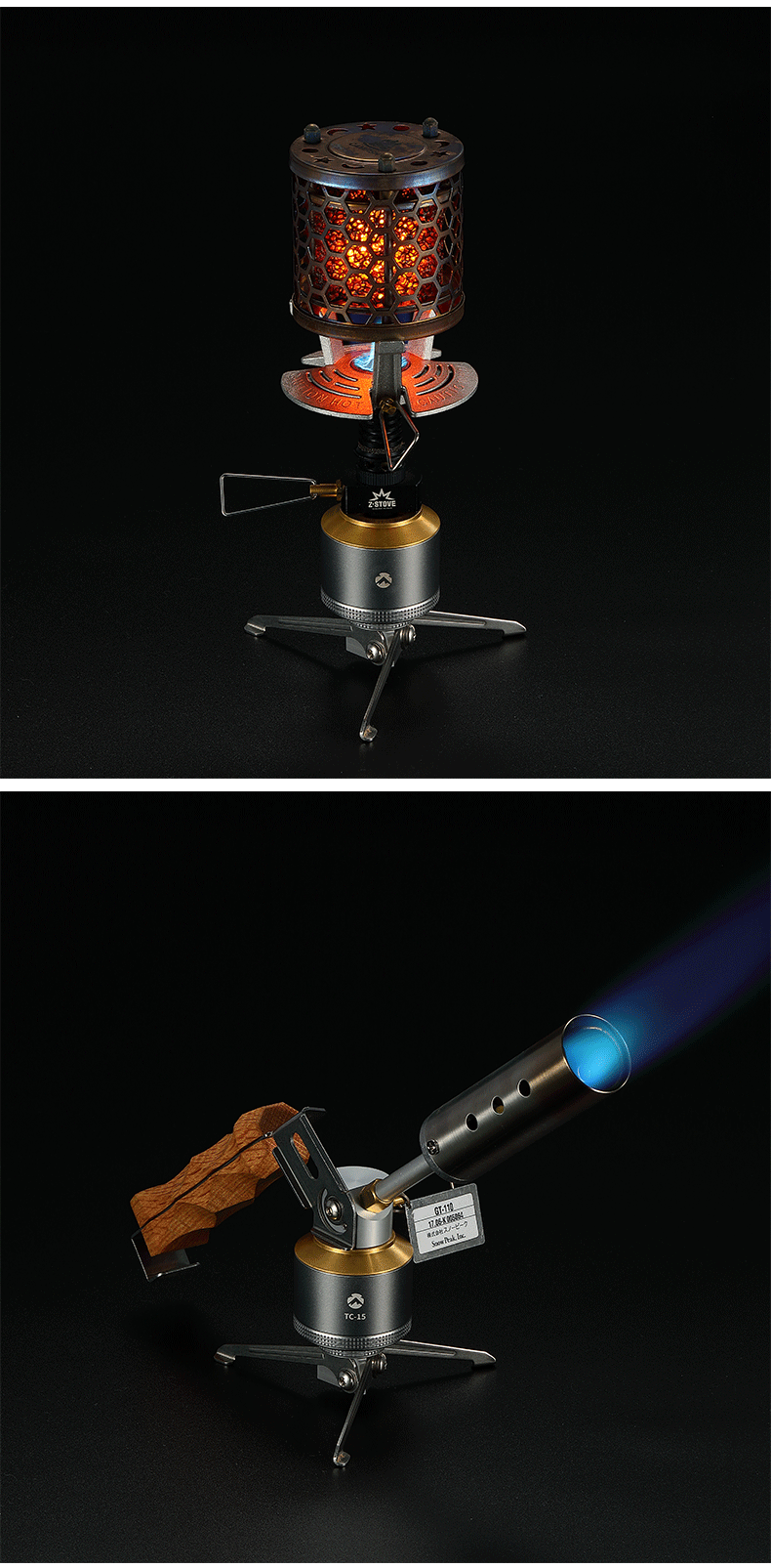 CAMPINGMOON TC-ST Stainless Steel Camera & Light Stand – Foldable Aluminum Tripod for Camping