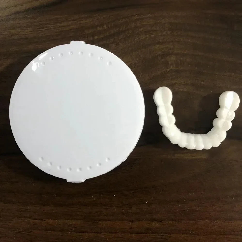Upper & Lower Fake Teeth Covers – Comfortable Flexible Veneers for Whitening, Braces, and Fun Toy Use