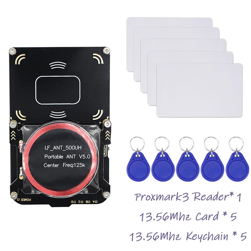 Proxmark3 PM3 Rdv 5.0 Kit – RFID Smart Chip T5577 Card Writer, 13.56MHz NFC Key Copier, IC ID Reader & Programmer Duplicator