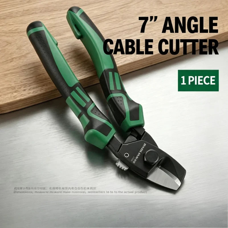 7-Inch Electrician Cable Cutter - Heavy-Duty Manual Wire Cutting Pliers