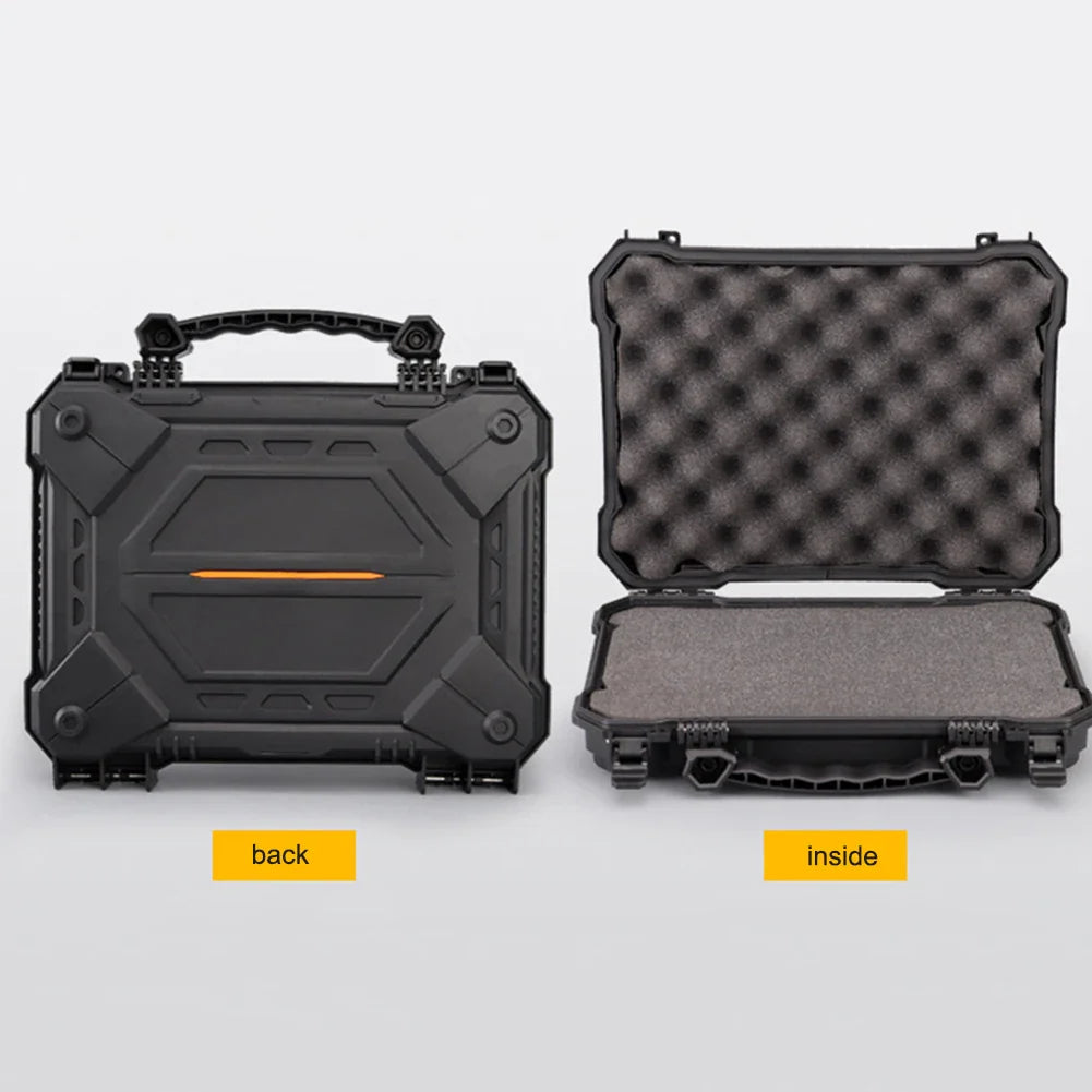 Tool Box Hard Carry Case – Waterproof Safety Carrying Case with PU, Portable Military Pistol Storage Bag and Foam Pads