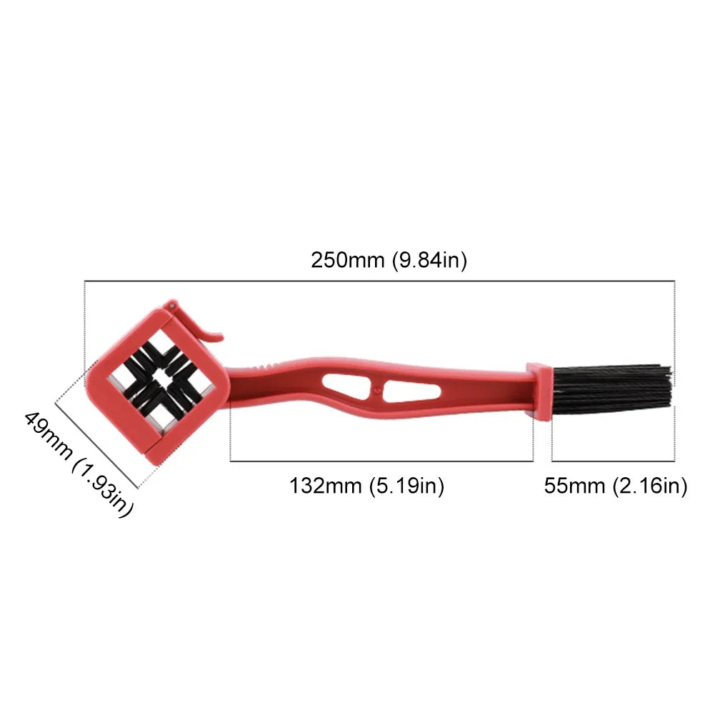Motorcycle & Bicycle Chain Brush Cleaner — Plastic Scrubber for Chain Cleaning, Outdoor Road Maintenance Tool