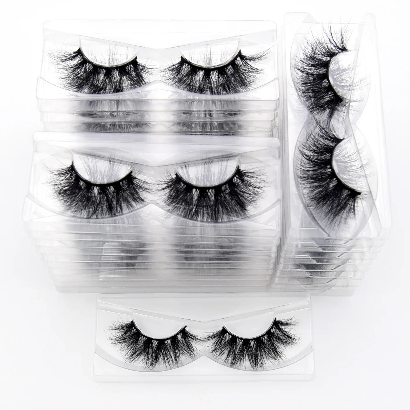 Visofree 3D Mink Eyelashes – 30/40/100 Pairs Handmade Full Strip Lashes with Tray, Cruelty-Free False Lashes for Makeup