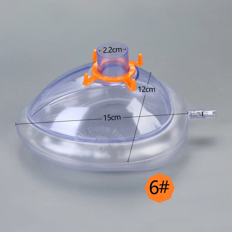 PVC Sterilized Disposable Anesthesia Masks — Resuscitation Face Masks for Adults, Children & Animals (6 Sizes)