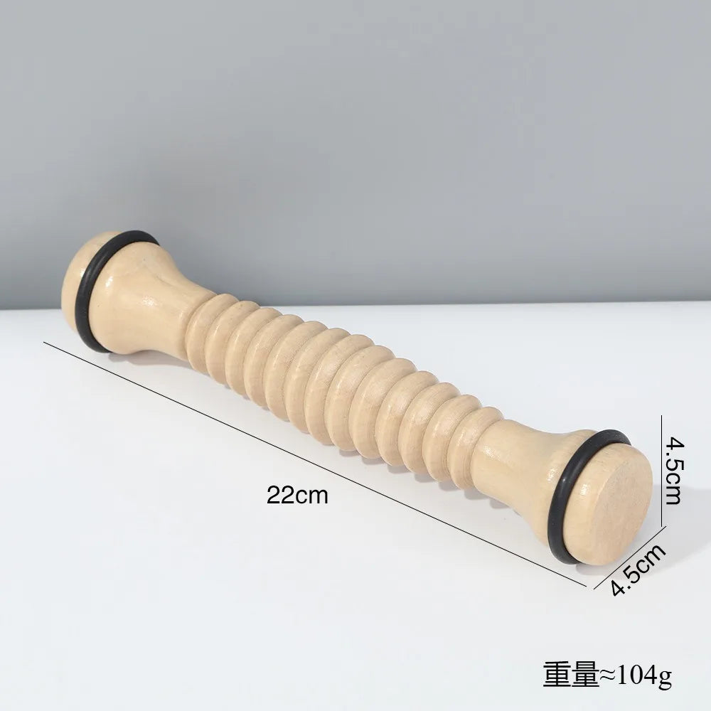 Wooden Foot Roller Massager — Acupressure Therapy for Plantar Fasciitis, Foot Arch & Myofascial Pain