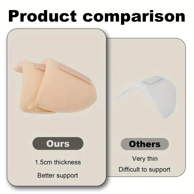 6-Piece Soft Breathable Sponge Shoulder Pads Set – Thickened Sewing Accessories for Dresses, Suits & Jackets (Unisex, 3 Colors)